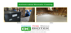 Antimicrobial biostatic coating before and after photos