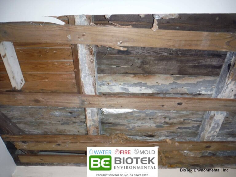 Structural damage celling of home.